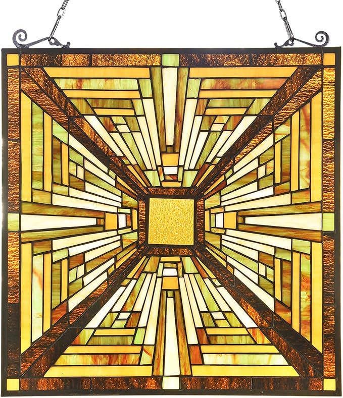 Capulina Stained Glass Window Hanging Panels Mission Elegant Style Suncatcher
