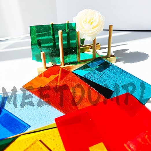 36 Pcs 4"x6" Stained Glass,Stained Glass Kit,Transparent Cathedral Stained Variety Pack