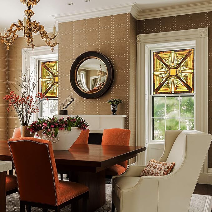 Capulina Stained Glass Window Hanging Panels Mission Elegant Style Suncatcher